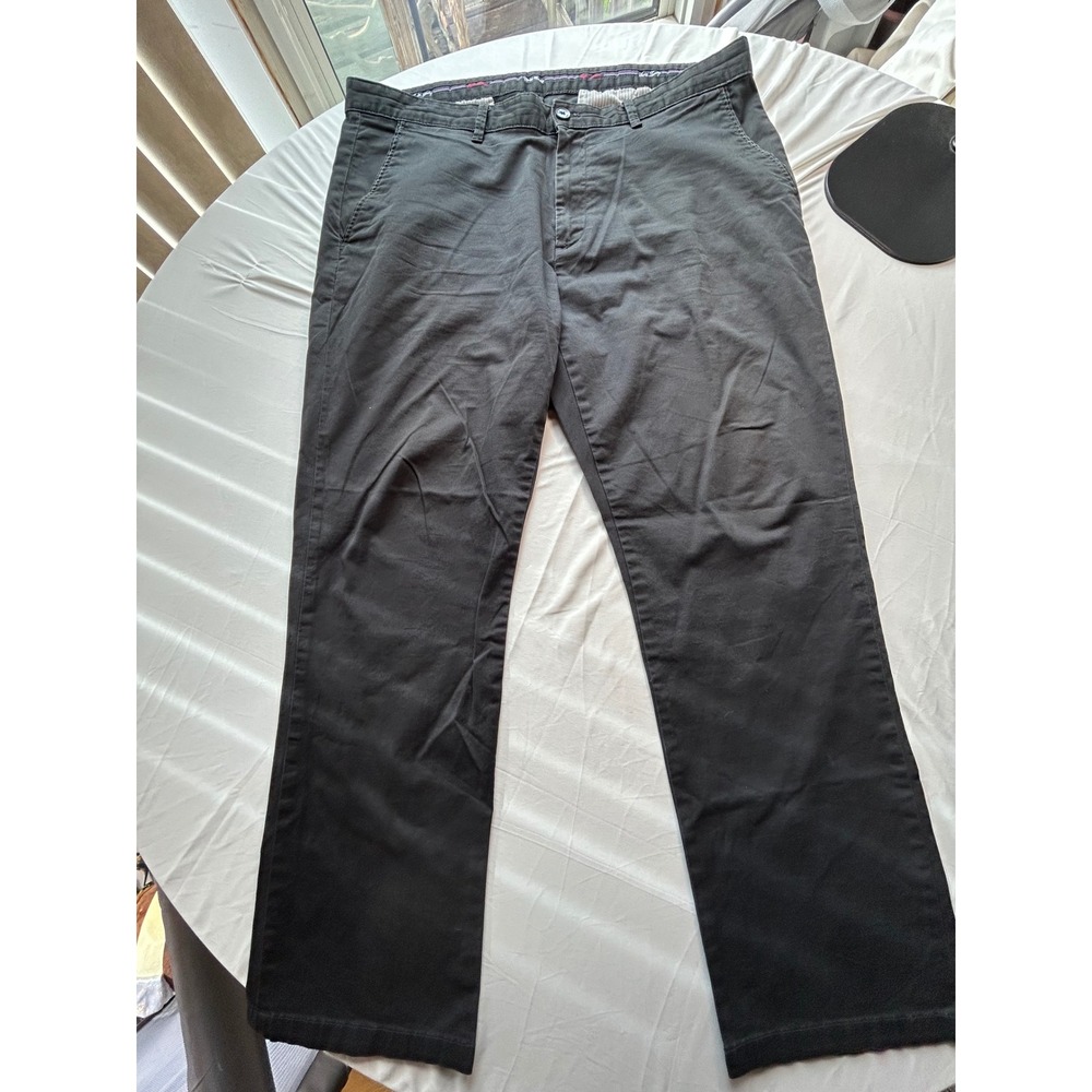 English Laundry Mens Chino Pants 38x30 Charcoal Gray Stretch Flat Front Trousers